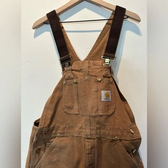 Carhartt Canvas Work Overalls - Men’s Large - Picture 2 of 9